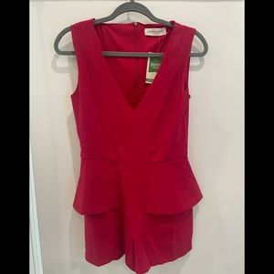 PANTS STORE RED ROMPER NEW WITH TAGS